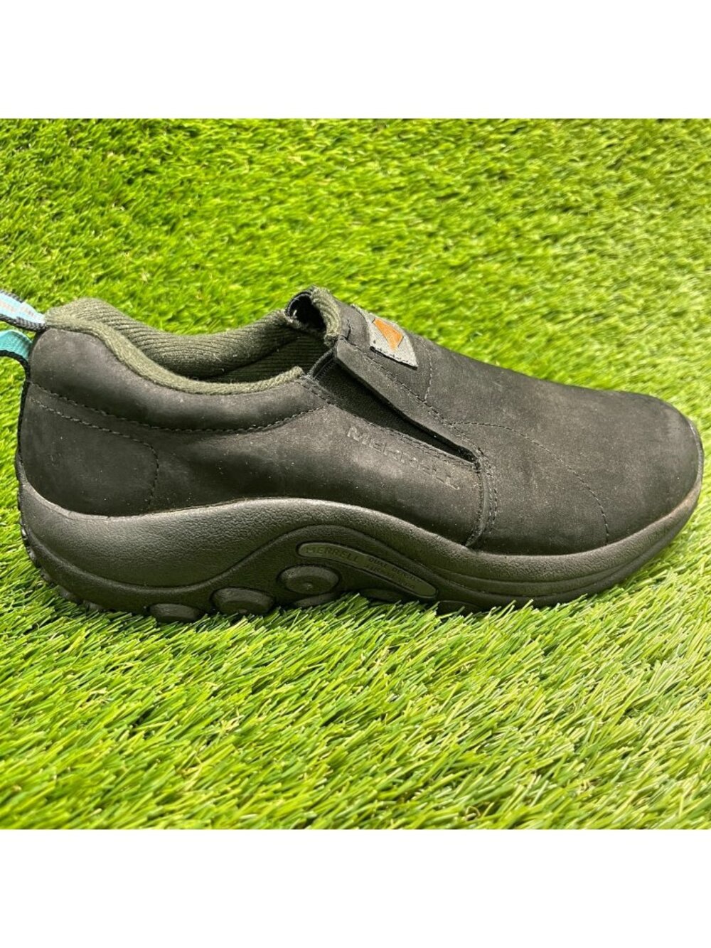 Merrell Jungle Moc Womens Size 9 Black Leather Slip Resistant Safety Work Shoes